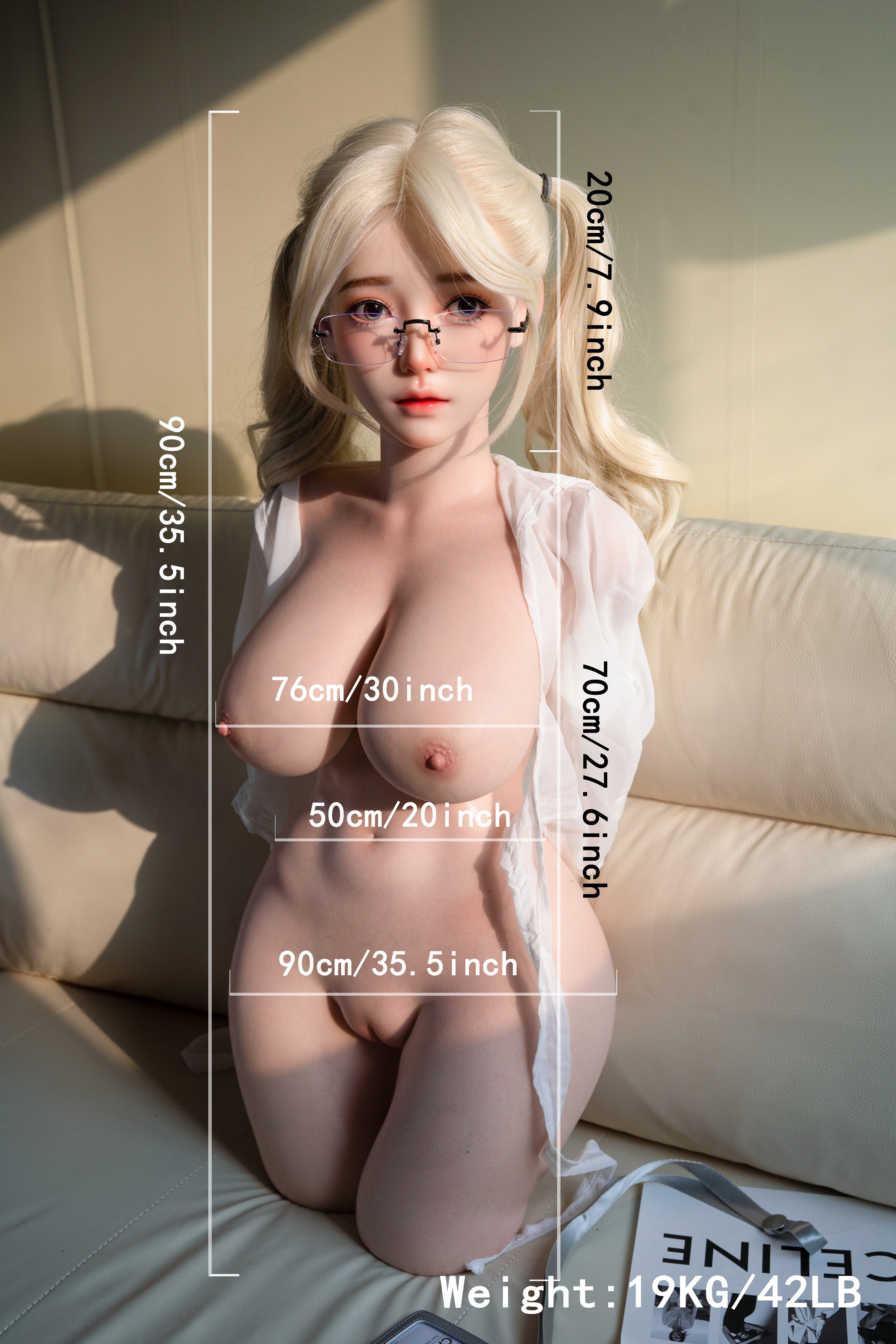 Free Shipping丨19kg/42lb 1:1 Molded Medical-Grade Full Silicone Torso with Open-Mouth Implanted Hair Soft Silicone Head – Ultra-Realistic Skin Texture - Image 3