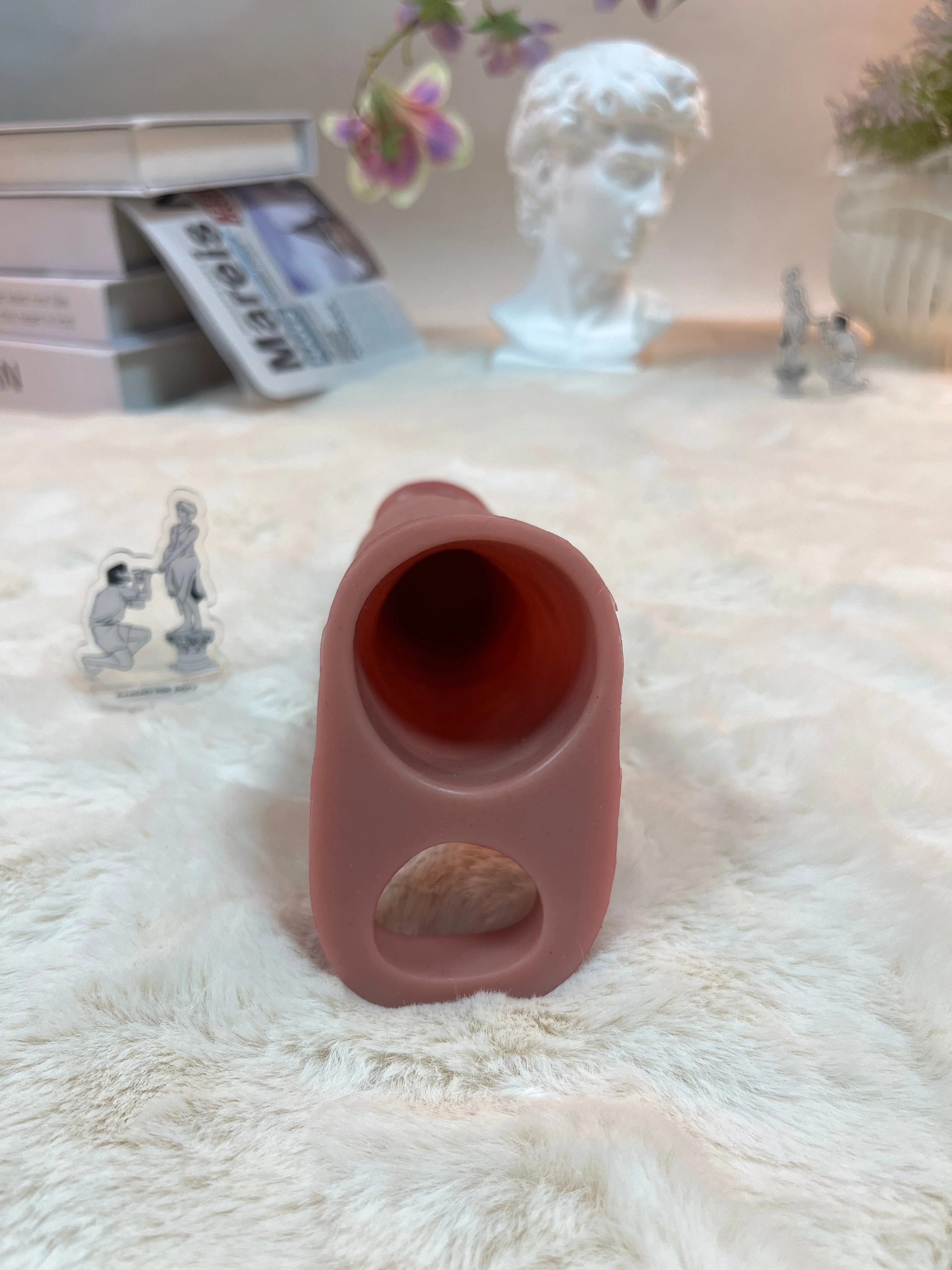 235g/0.52lb Realistic Silicone Enhancement Sleeve – Vibrating Soft-Touch Experience - Image 4