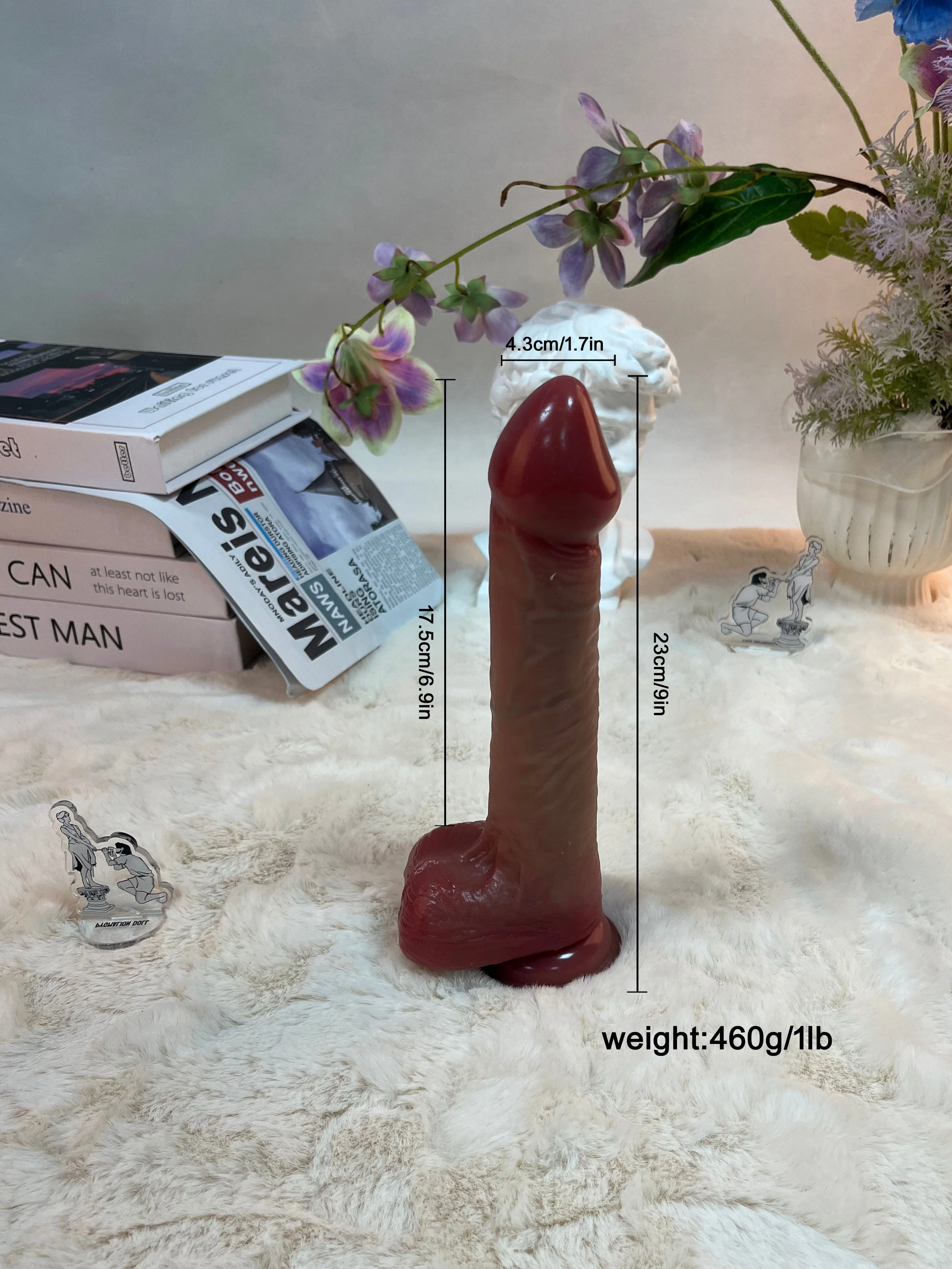 460g/1lb Premium Silicone Dildo with Heating, Vibration & Auto Thrusting - Image 2