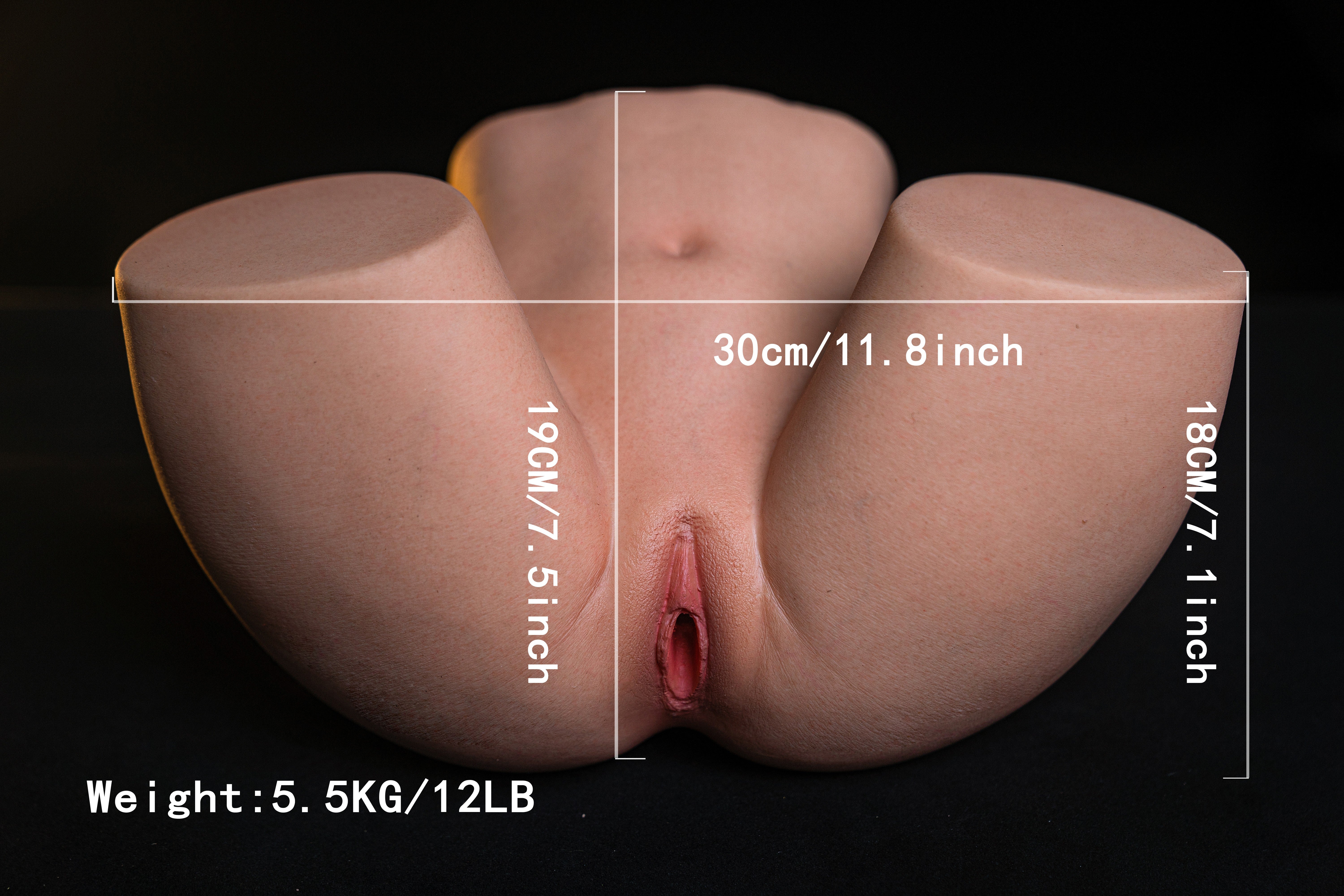 Free Shipping丨5.5kg/12lb Medical-Grade Silicone Pocket Vagina & Anus – Ultra-Soft, Ultra-Realistic Skin Texture - Image 2