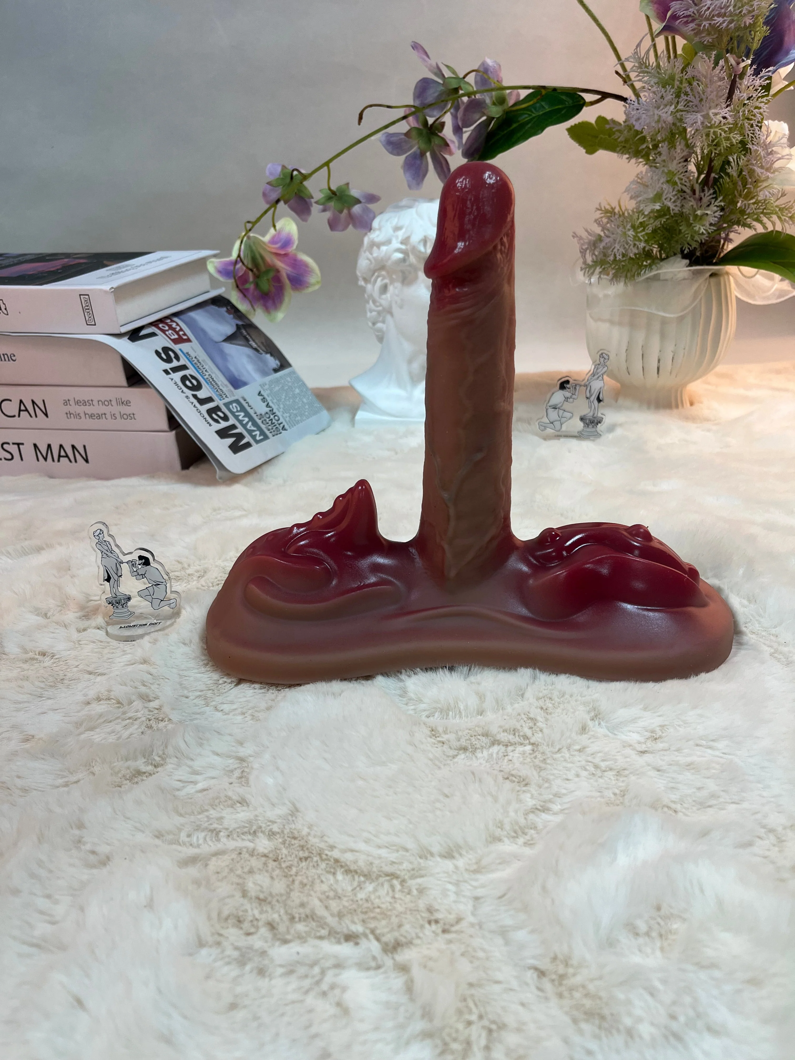 960g/2.12lb Premium Remote-Control Silicone Dildo – Auto Thrusting & Heating  Function