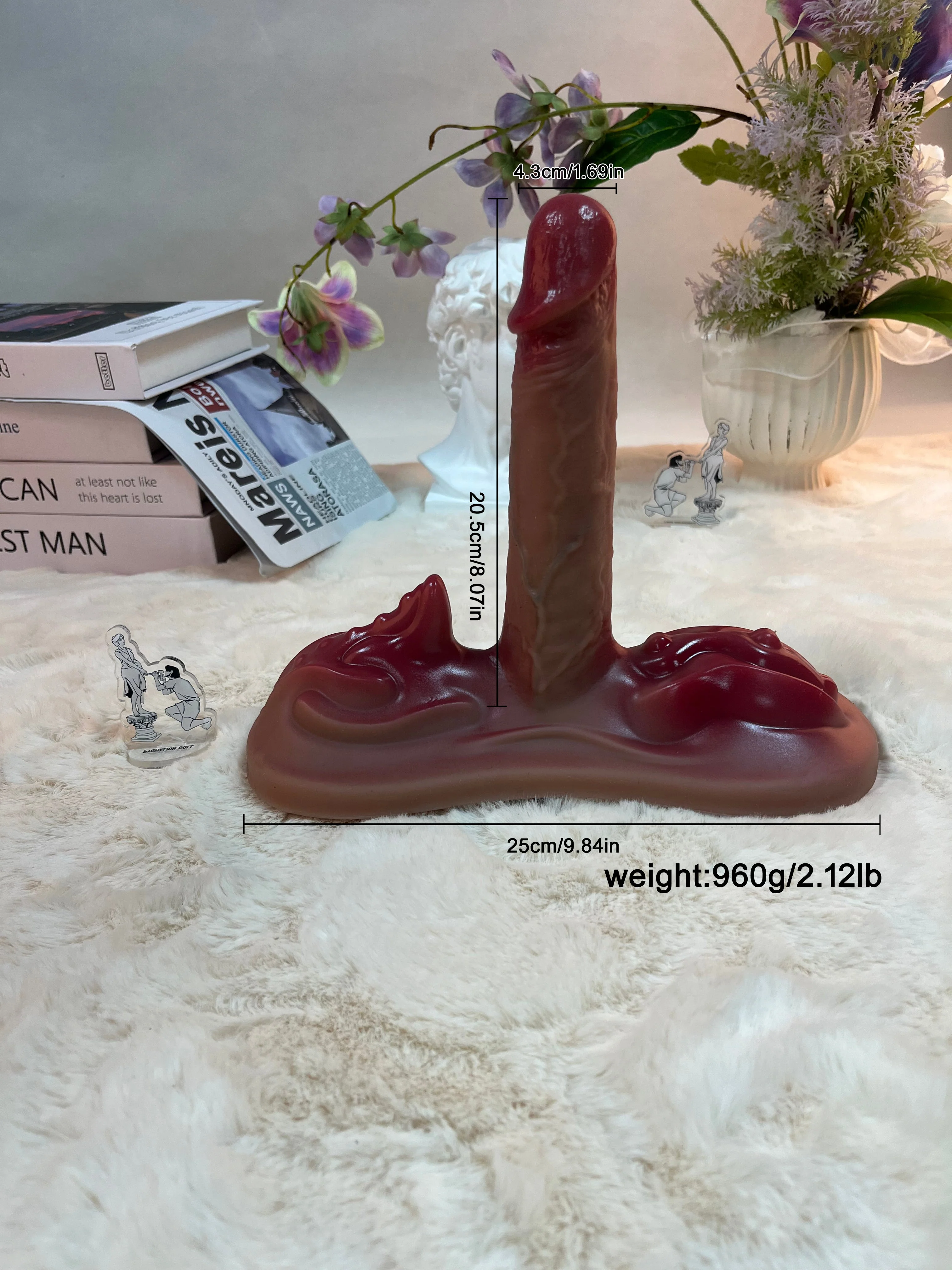 960g/2.12lb Premium Remote-Control Silicone Dildo – Auto Thrusting & Heating  Function - Image 2