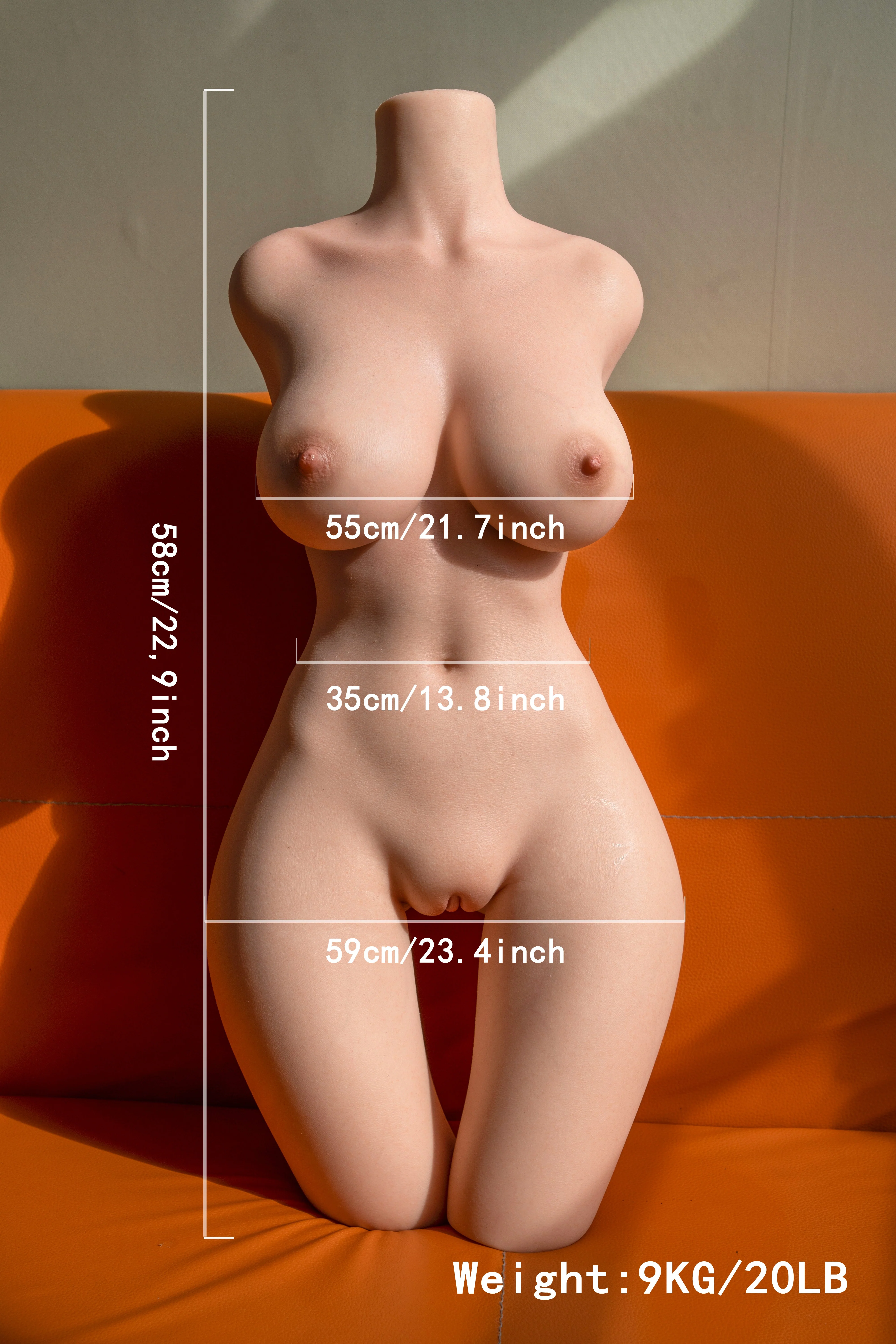 Free Shipping丨9kg/20lb 1:1 Molded Medical-Grade Full Silicone Torso – Headless Ultra-Soft Realistic Skin Texture - Image 2