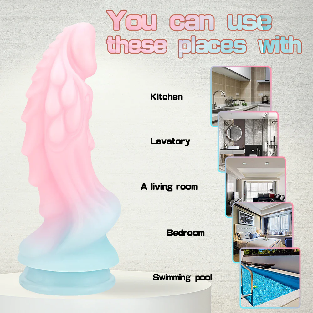 Free shipping丨Colorful Noctilucent Dildo with Strong Suction Cup, Adult Toy for Women - Image 4