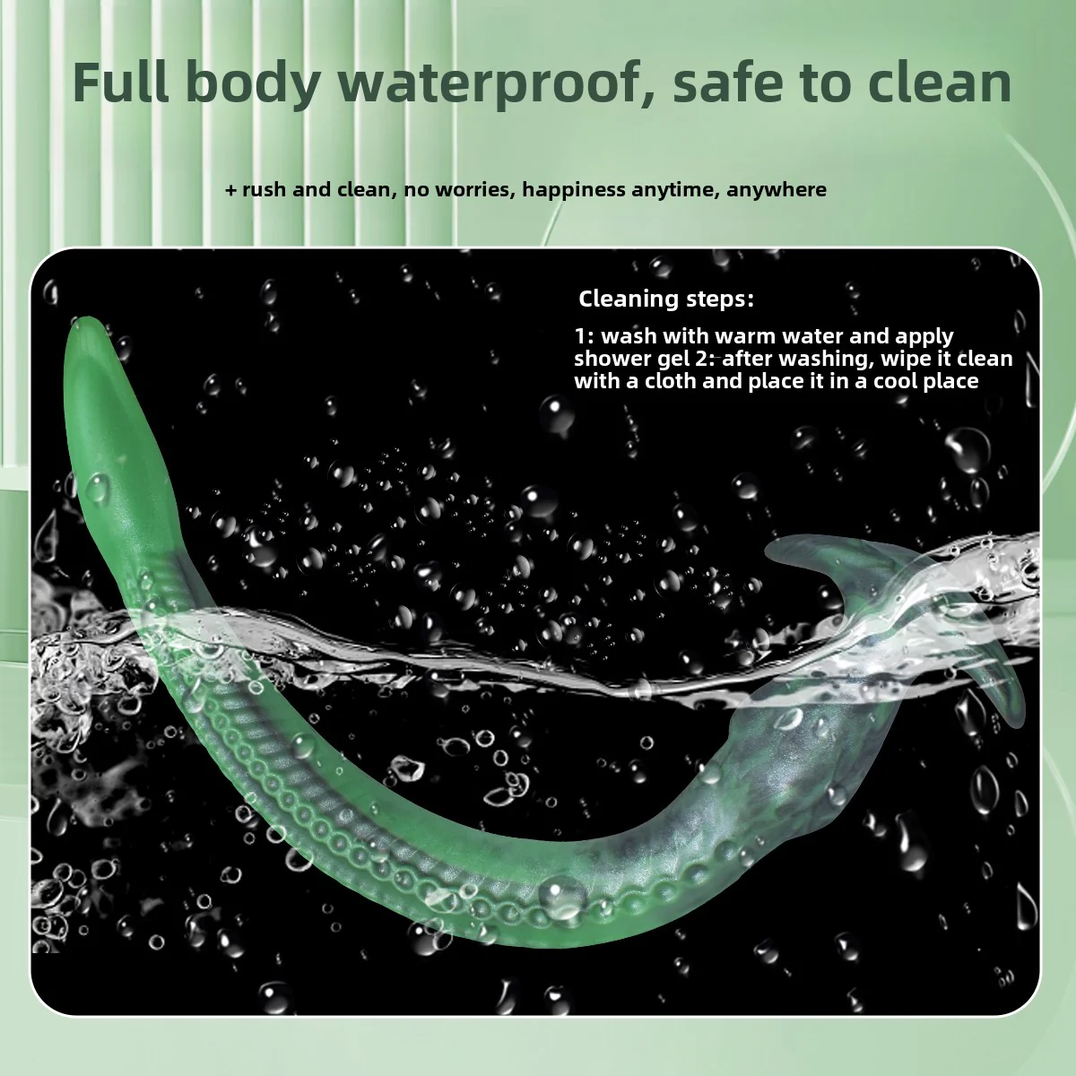Dark green eel, suitable for both vaginal and anal use - Image 4
