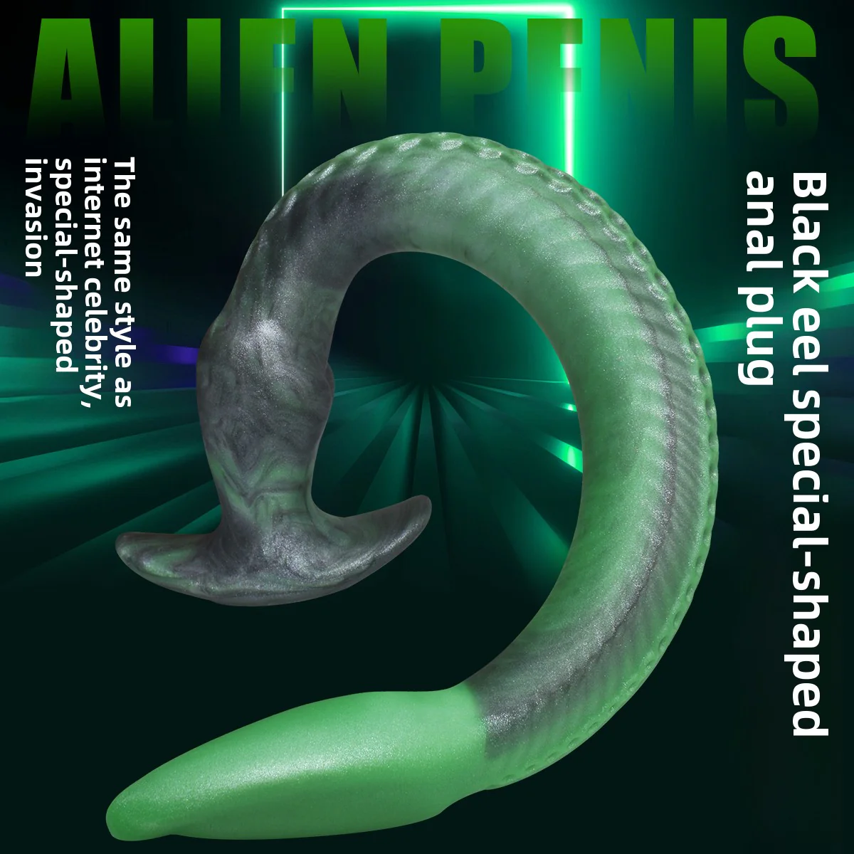 Dark green eel, suitable for both vaginal and anal use - Image 5
