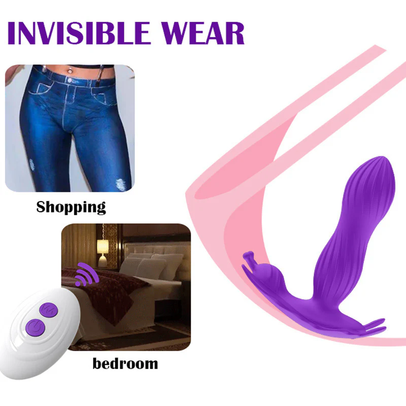 Retractable butterfly wearing wireless remote control invisible wearing female masturbation - Image 3