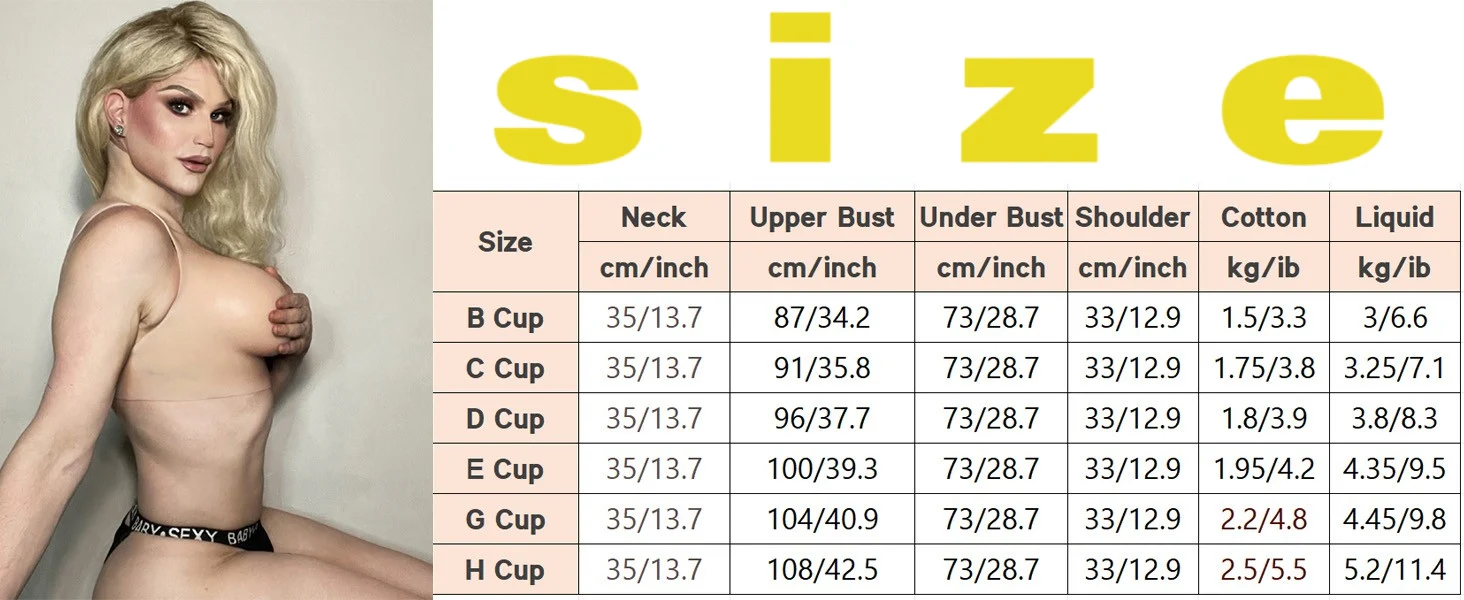 Free Shipping丨Fake Breast, B-H Cup Breast Forms - Image 3
