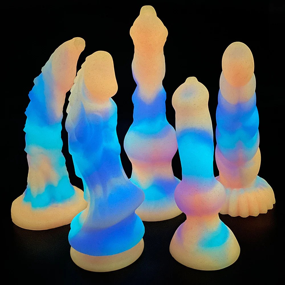 Free shipping丨Colorful Noctilucent Dildo with Strong Suction Cup, Adult Toy for Women - Image 3