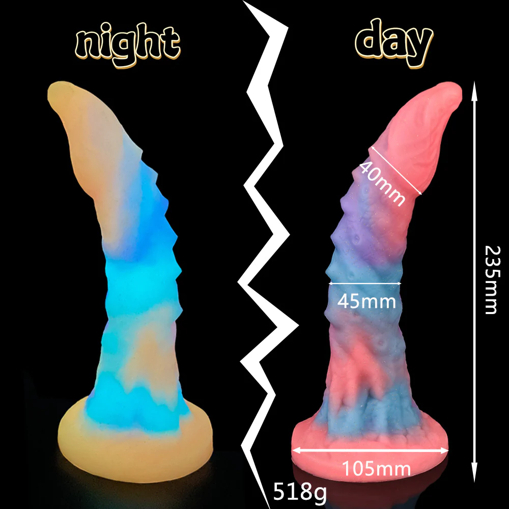 Free shipping丨Colorful Noctilucent Dildo with Strong Suction Cup, Adult Toy for Women - Image 5