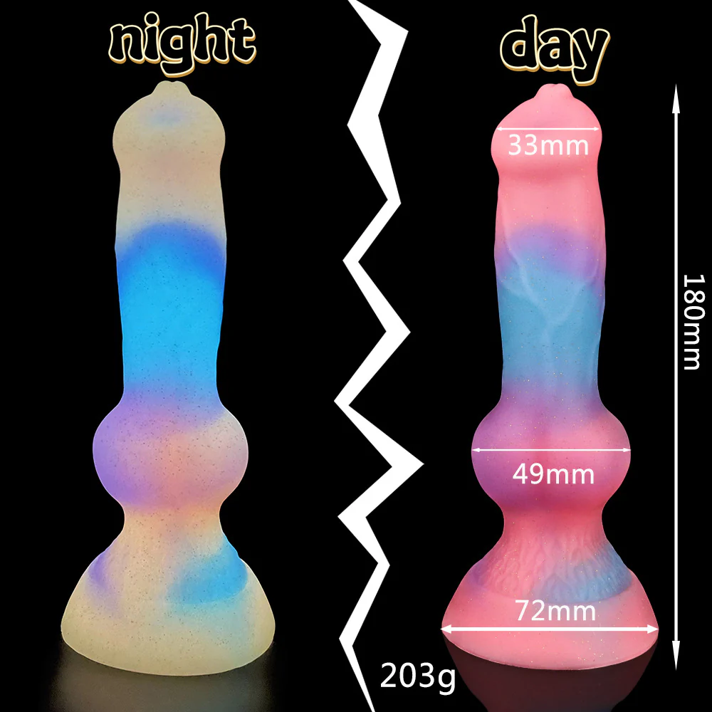 Free shipping丨Colorful Noctilucent Dildo with Strong Suction Cup, Adult Toy for Women - Image 9