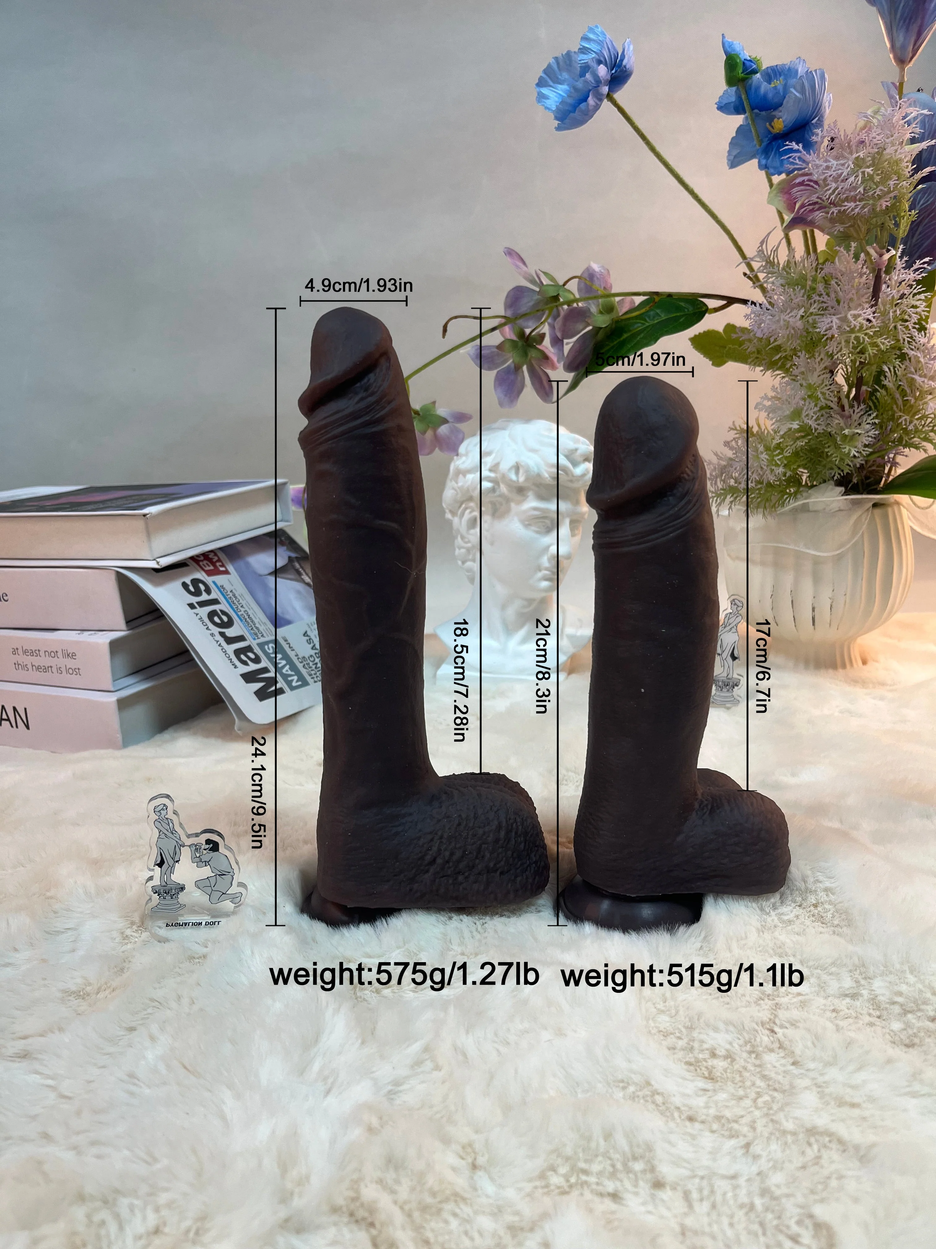 575g/1.27lb Premium Silicone Dildo with Heating, Vibration & Auto Thrusting - Image 2