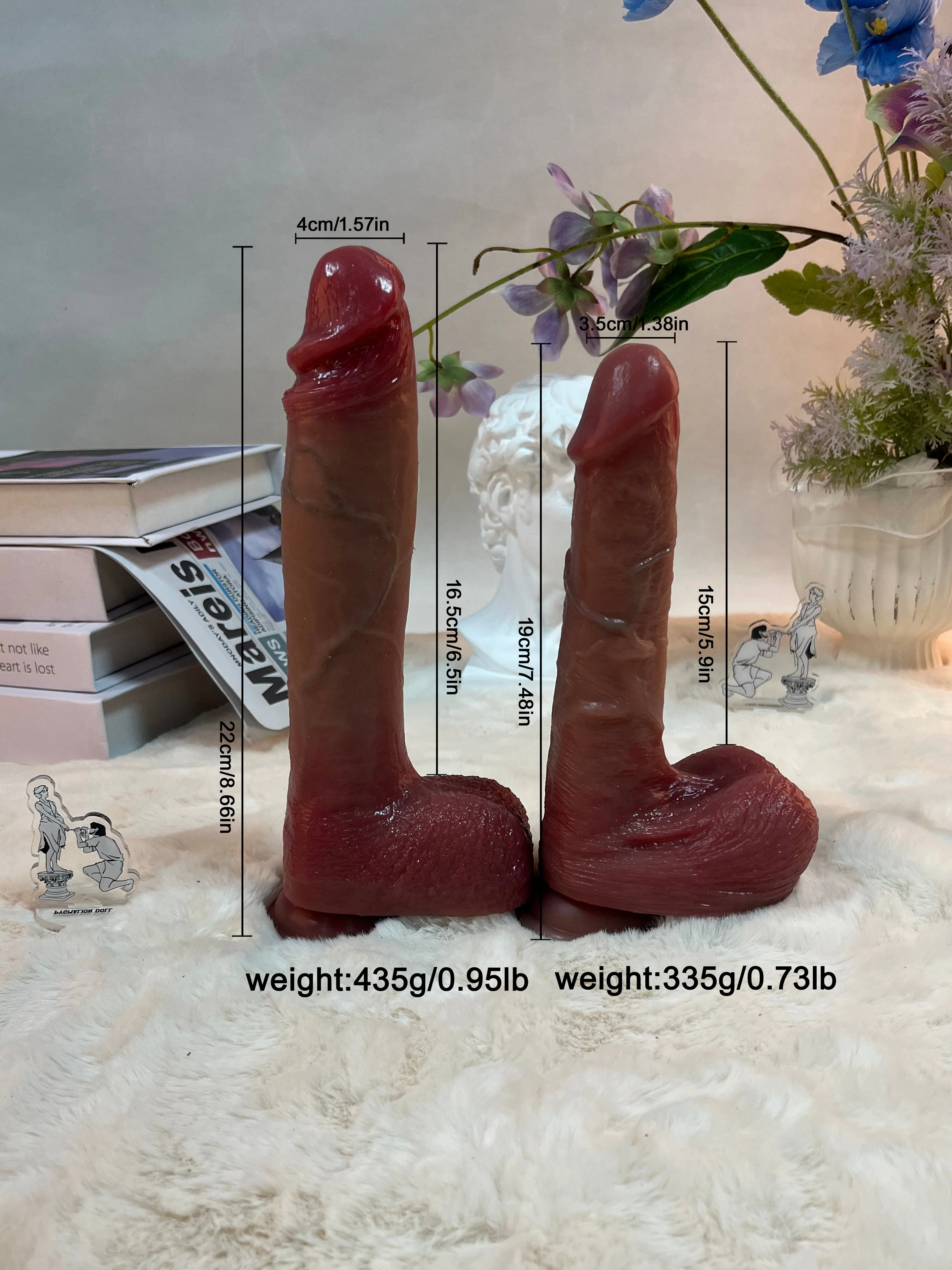435g/0.95lb Premium Silicone Dildo with Heating, Vibration & Auto Thrusting - Image 2