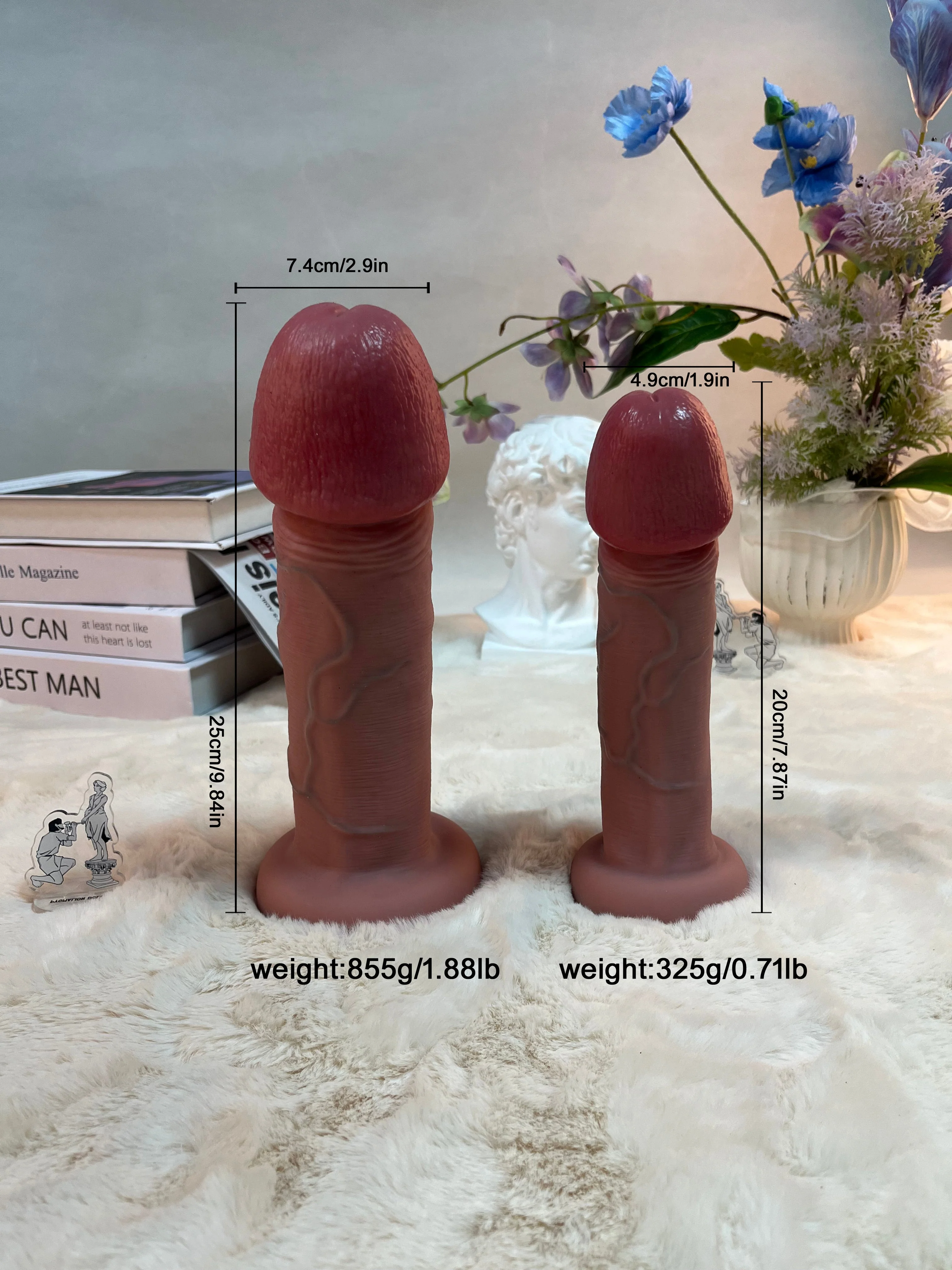 855g/1.88lb Realistic Silicone Dildo for Women – Smooth & Elegant Design - Image 2