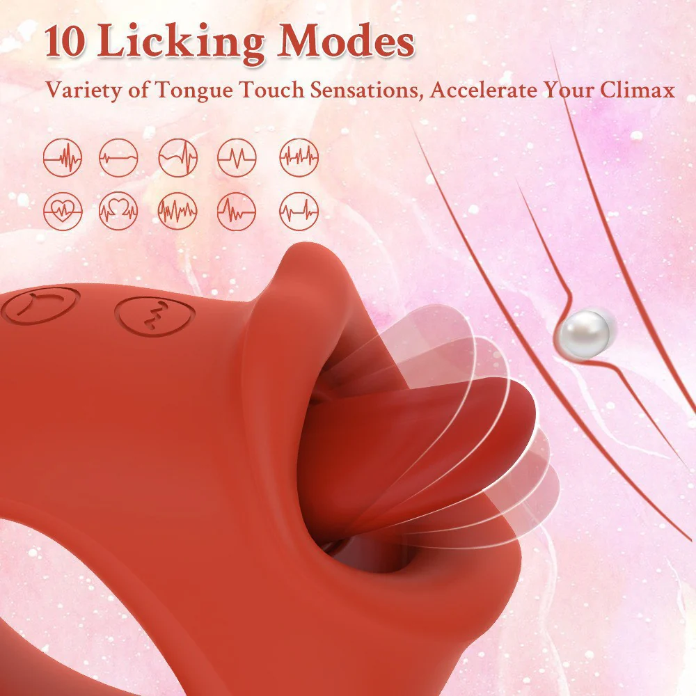 Female vibrating tongue licking masturbator electric tongue cunnilingus - Image 2