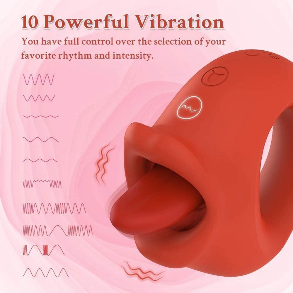 Female vibrating tongue licking masturbator electric tongue cunnilingus - Image 3