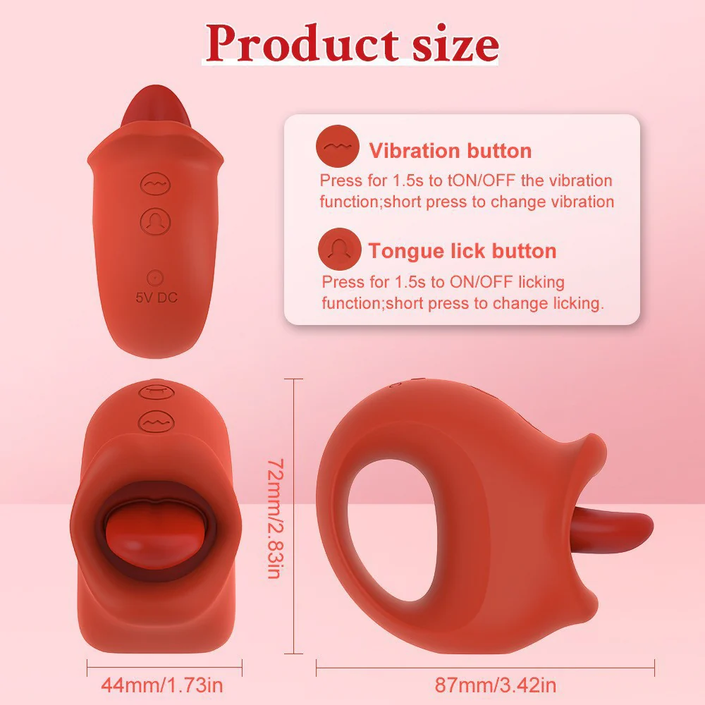 Female vibrating tongue licking masturbator electric tongue cunnilingus - Image 4