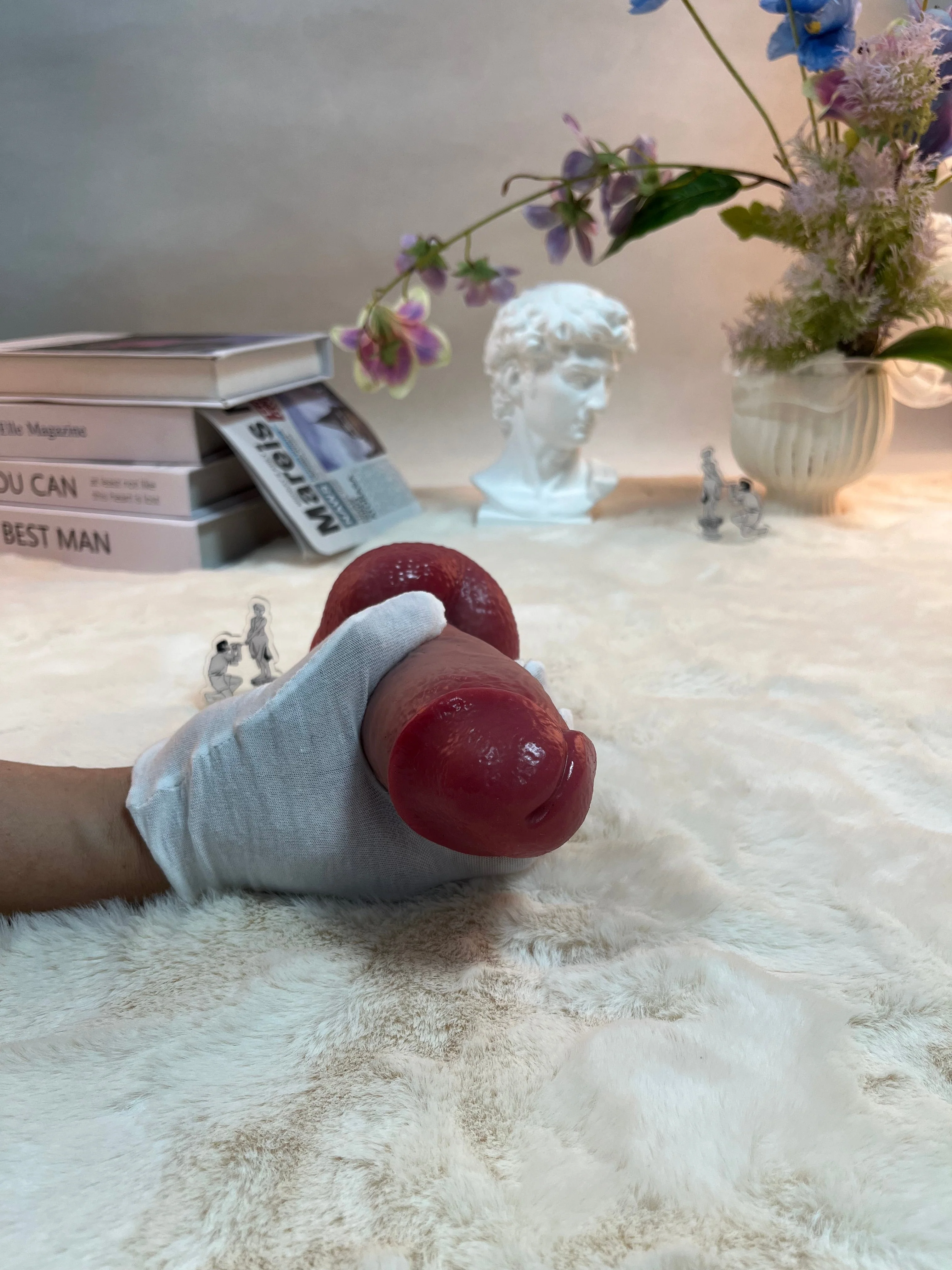 735g/1.62lb Remote-controlled, vibrating, extendable, heated, high-end liquid silicone vibrator for women—ultra-safe and waterproof (washable) - Image 4