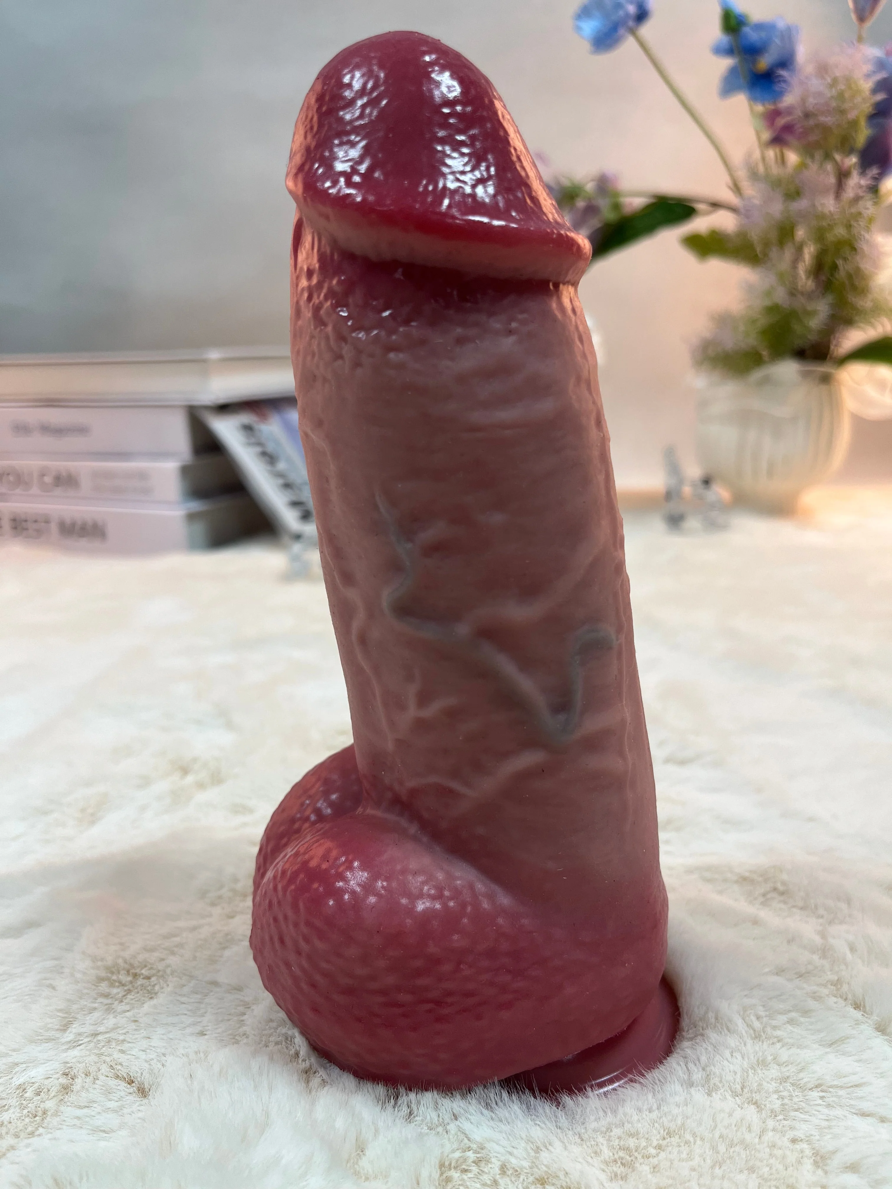 735g/1.62lb Remote-controlled, vibrating, extendable, heated, high-end liquid silicone vibrator for women—ultra-safe and waterproof (washable) - Image 5